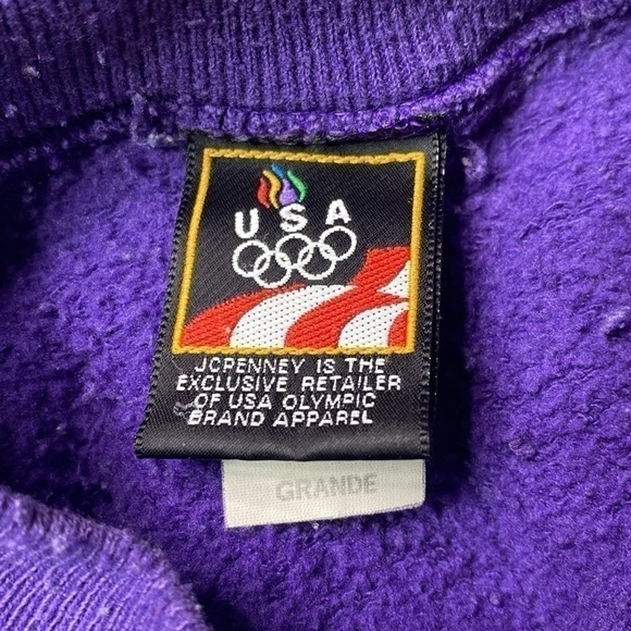 Vintage USA Olympic Purple Sweatshirt Size Large - Picture 3 of 8